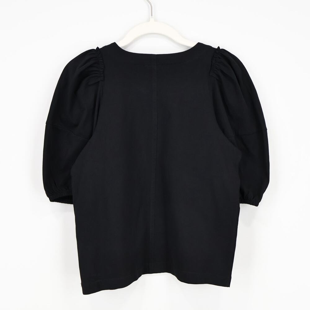 Madewell Puff Sleeve Tee Jet Black Size XXS NWT - Picture 6 of 7